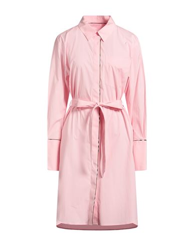 Burberry Woman Midi Dress Pink Size 14 Cotton, Elastane In Pink