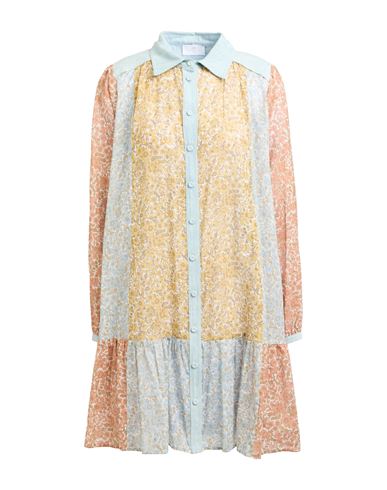 Nenette Woman Mini Dress Marigold Size 8 Cotton In Multi