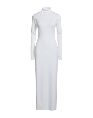Fabiana Filippi Woman Maxi Dress White Size 8 Viscose, Polyester In Blue