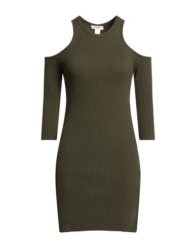 Kontatto Woman Mini Dress Military Green Size Onesize Viscose, Acrylic, Elastane