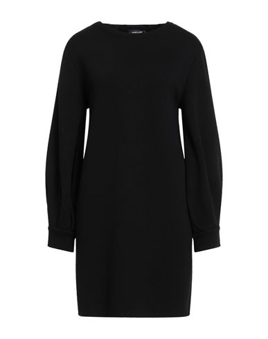 Anneclaire Woman Mini Dress Black Size 4 Virgin Wool, Cashmere, Polyamide, Elastane In Black