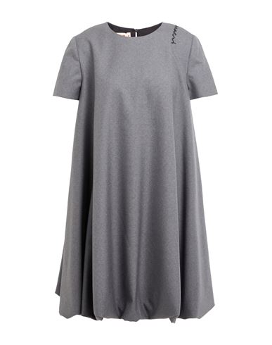 Marni Woman Mini Dress Grey Size 8 Virgin Wool In Gray