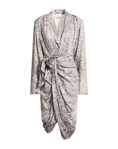 Isabel Marant Woman Midi Dress Grey Size 10 Viscose, Silk In Gray