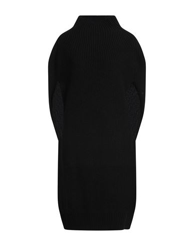 Hinnominate Woman Mini Dress Black Size L Acrylic, Viscose, Wool, Alpaca Wool In Black
