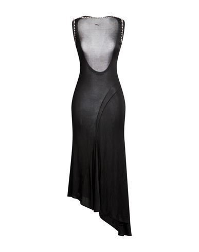 Off-white Woman Maxi Dress Black Size 2 Viscose, Elastane In Black