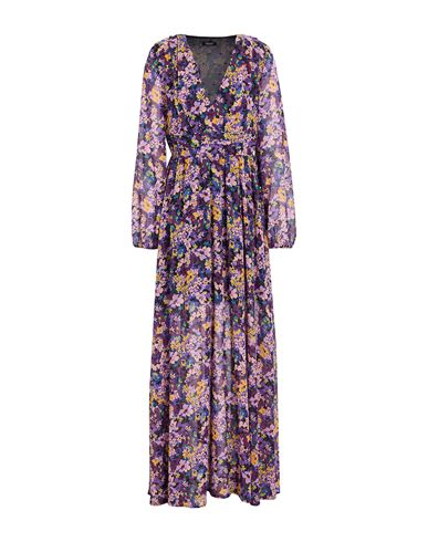 Liu •jo Woman Maxi Dress Purple Size 8 Polyester, Elastane In Multi