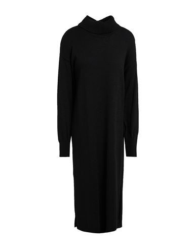 Ottod'ame Woman Midi Dress Black Size 10 Acrylic, Wool, Viscose, Alpaca Wool