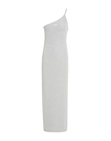 Off-white Woman Maxi Dress Silver Size 4 Viscose, Polyamide, Metallic Fiber, Elastane In White