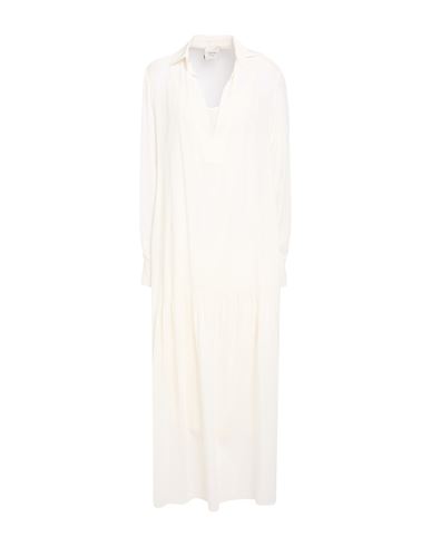 Alysi Chocolat Woman Maxi Dress White Size 2 Silk