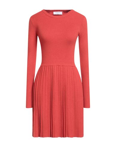 Markup Woman Mini Dress Rust Size S Viscose, Polyester, Polyamide In Red