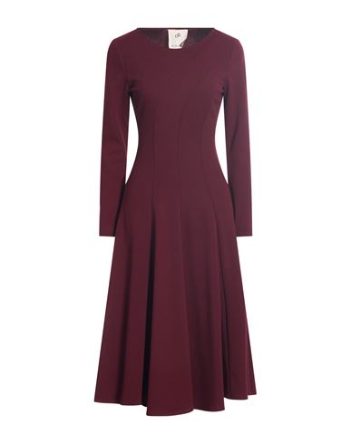 Vestido midi Mujer Burdeos 34,36,38 Mujer
