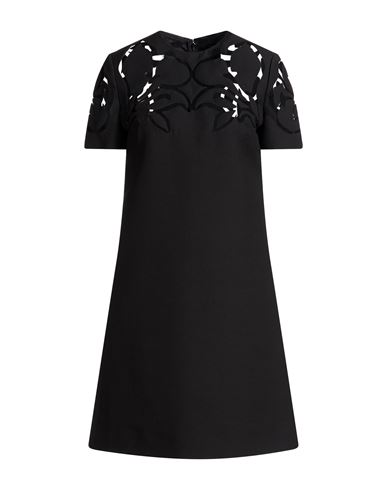 Valentino Garavani Woman Mini Dress Black Size 4 Virgin Wool, Silk In Black