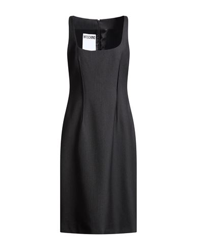 Moschino Couture Woman Midi Dress Charcoal Size 12 Virgin Wool In Gray