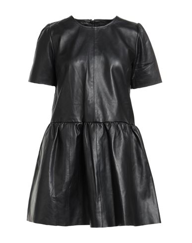 Bolongaro Trevor Woman Mini Dress Black Size L Sheepskin In Black