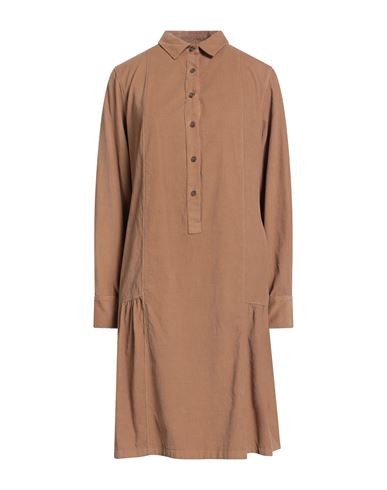 Rosso35 Woman Midi Dress Camel Size 10 Cotton In Neutral