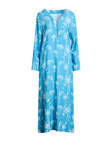 Midi-Kleid Damen Azurblau 1 Damen
