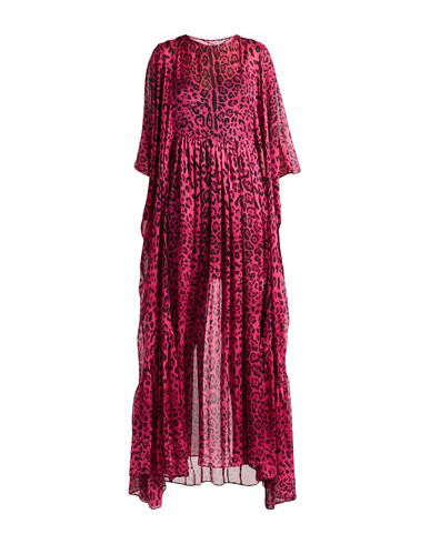 Dolce & Gabbana Woman Maxi Dress Fuchsia Size 8 Silk In Multi