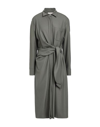 Antonelli Woman Midi Dress Lead Size 6 Polyester, Virgin Wool, Elastane In Gray