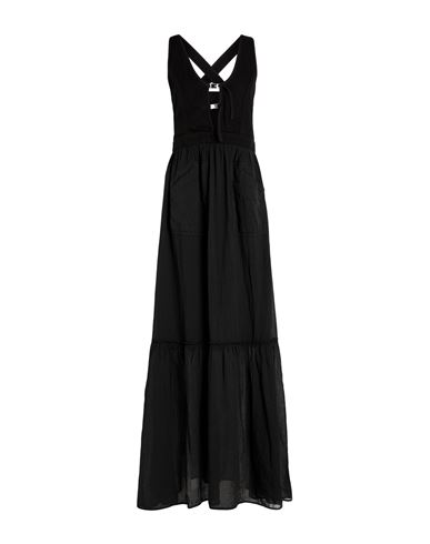 Pinko Woman Maxi Dress Black Size 8 Cotton