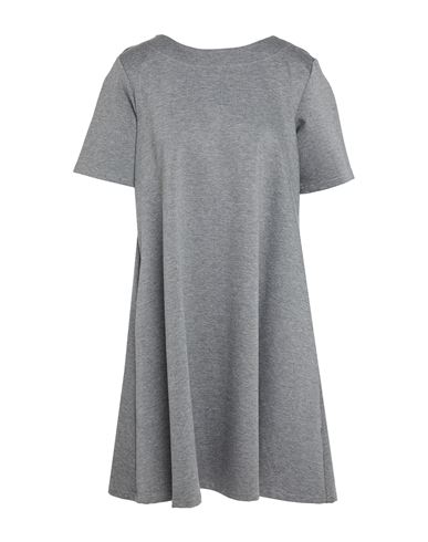 Vicolo Woman Mini Dress Grey Size L Viscose, Polyamide, Elastane In Gray