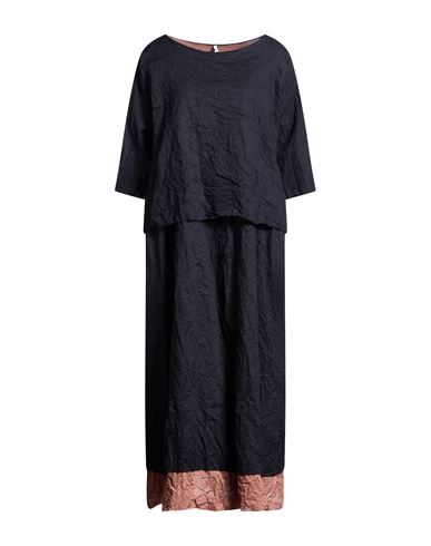 Corinna Caon Woman Midi Dress Black Size Xxl Cotton In Black