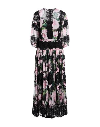 Dolce & Gabbana Woman Maxi Dress Black Size 4 Cotton, Silk, Polyester
