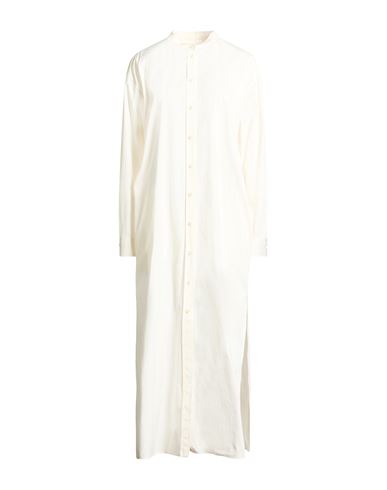Jil Sander Woman Maxi Dress Off White Size 4 Cotton In White