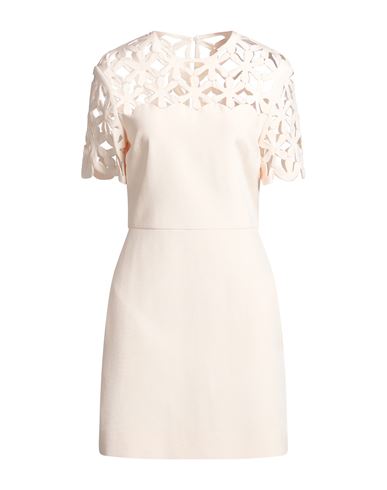 Valentino Garavani Woman Mini Dress Cream Size 6 Wool, Silk, Polyamide, Elastane In White