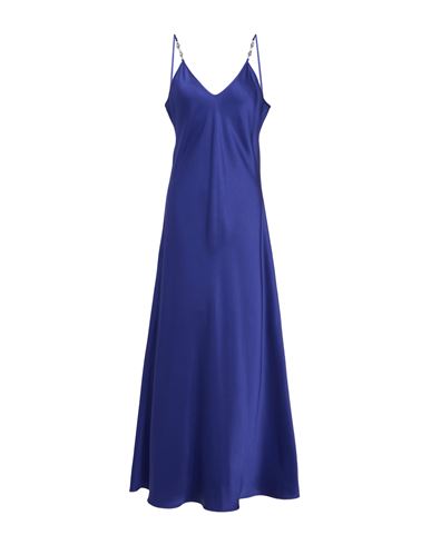 Max Mara Studio Woman Maxi Dress Bright Blue Size 10 Acetate, Viscose