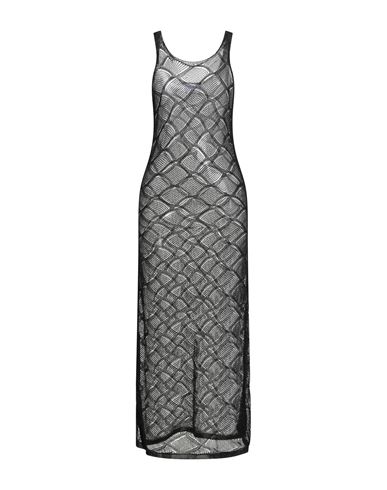 Daniele Fiesoli Collezione N_01 Woman Maxi Dress Black Size L Organic Cotton, Polyamide In Black
