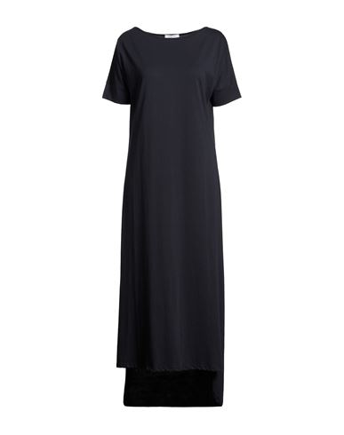 Daniele Fiesoli Collezione N_01 Woman Maxi Dress Midnight Blue Size L Cotton In Blue