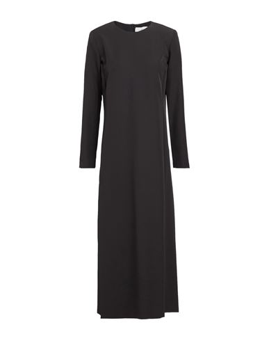 Compagnia Italiana Woman Midi Dress Black Size 10 Polyester, Elastane In Gray