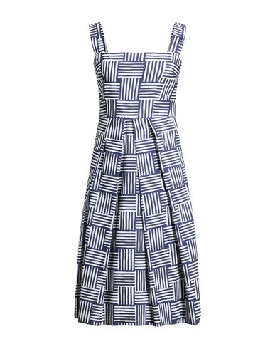 Dolce & Gabbana Woman Midi Dress Navy Size 10 Cotton In Blue