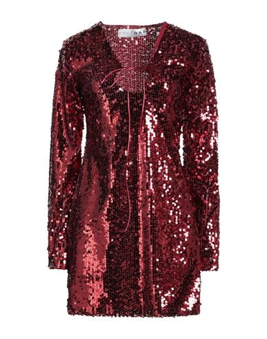 Haveone Woman Mini Dress Burgundy Size L Polyester, Synthetic Fibers In Red