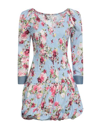 Blugirl Woman Mini Dress Light Blue Size 6 Cotton