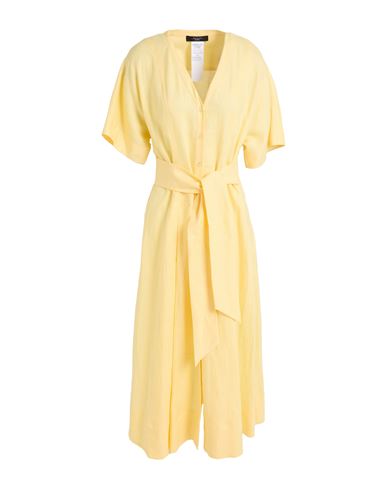 Weekend Max Mara Woman Midi Dress Yellow Size 8 Linen