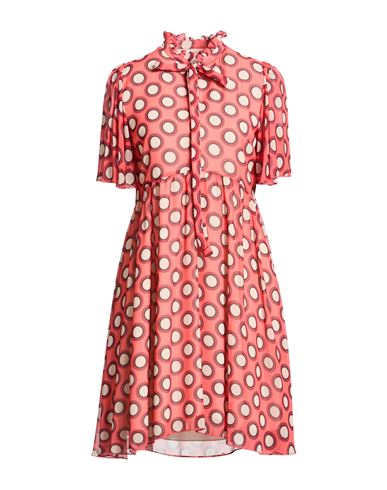 The Abito Milano Woman Mini Dress Coral Size 6 Polyester In Pink