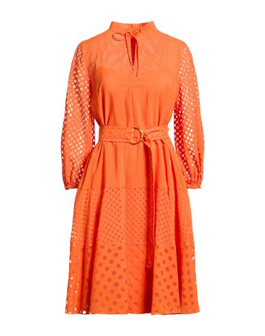 Akris Punto Woman Midi Dress Orange Size 10 Viscose