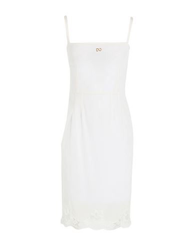 Dolce & Gabbana Woman Mini Dress Off White Size 4 Silk, Polyamide, Cotton, Viscose, Elastane