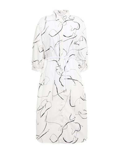 Peserico Woman Midi Dress White Size 12 Cotton