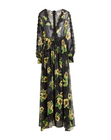 Ermanno Firenze Woman Maxi Dress Black Size 6 Polyester In Multi