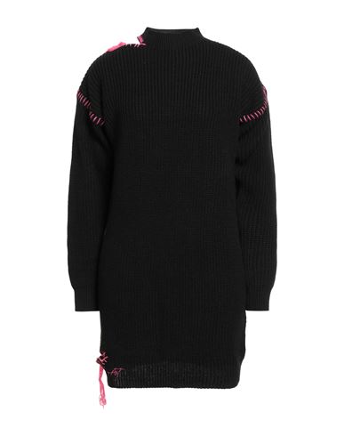 Shopart Woman Mini Dress Black Size M Acrylic, Polyester