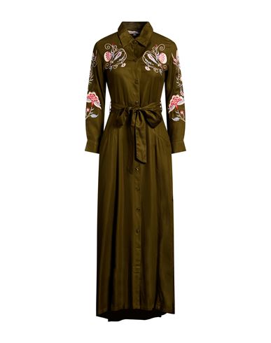 Connor & Blake Woman Maxi Dress Military Green Size Xl Viscose