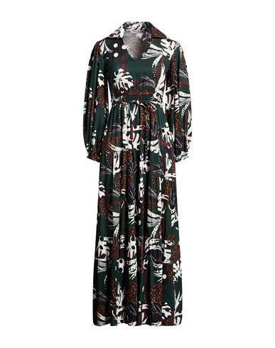 Connor & Blake Woman Maxi Dress Dark Green Size Xl Viscose