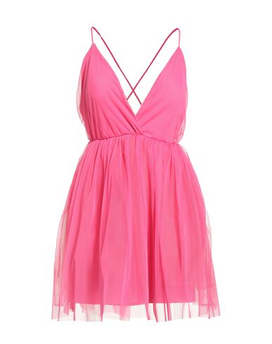 Haveone Woman Mini Dress Fuchsia Size M Polyester In Pink