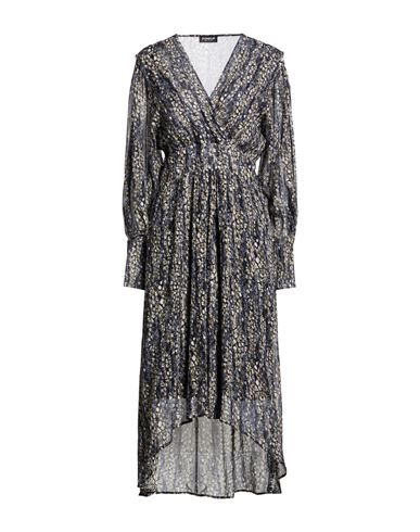 Dondup Woman Maxi Dress Midnight Blue Size 10 Viscose