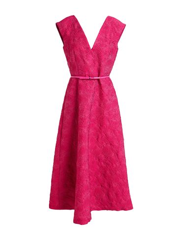Max Mara Studio Woman Midi Dress Fuchsia Size 8 Polyester, Polyamide In Pink