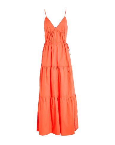 Skills & Genes Woman Maxi Dress Orange Size 8 Cotton
