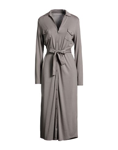 Majestic Filatures Woman Midi Dress Grey Size 1 Viscose, Elastane In Gray