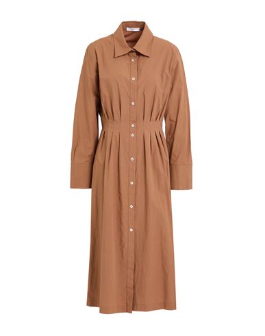 Fedeli Woman Midi Dress Light Brown Size 6 Cotton In Brown